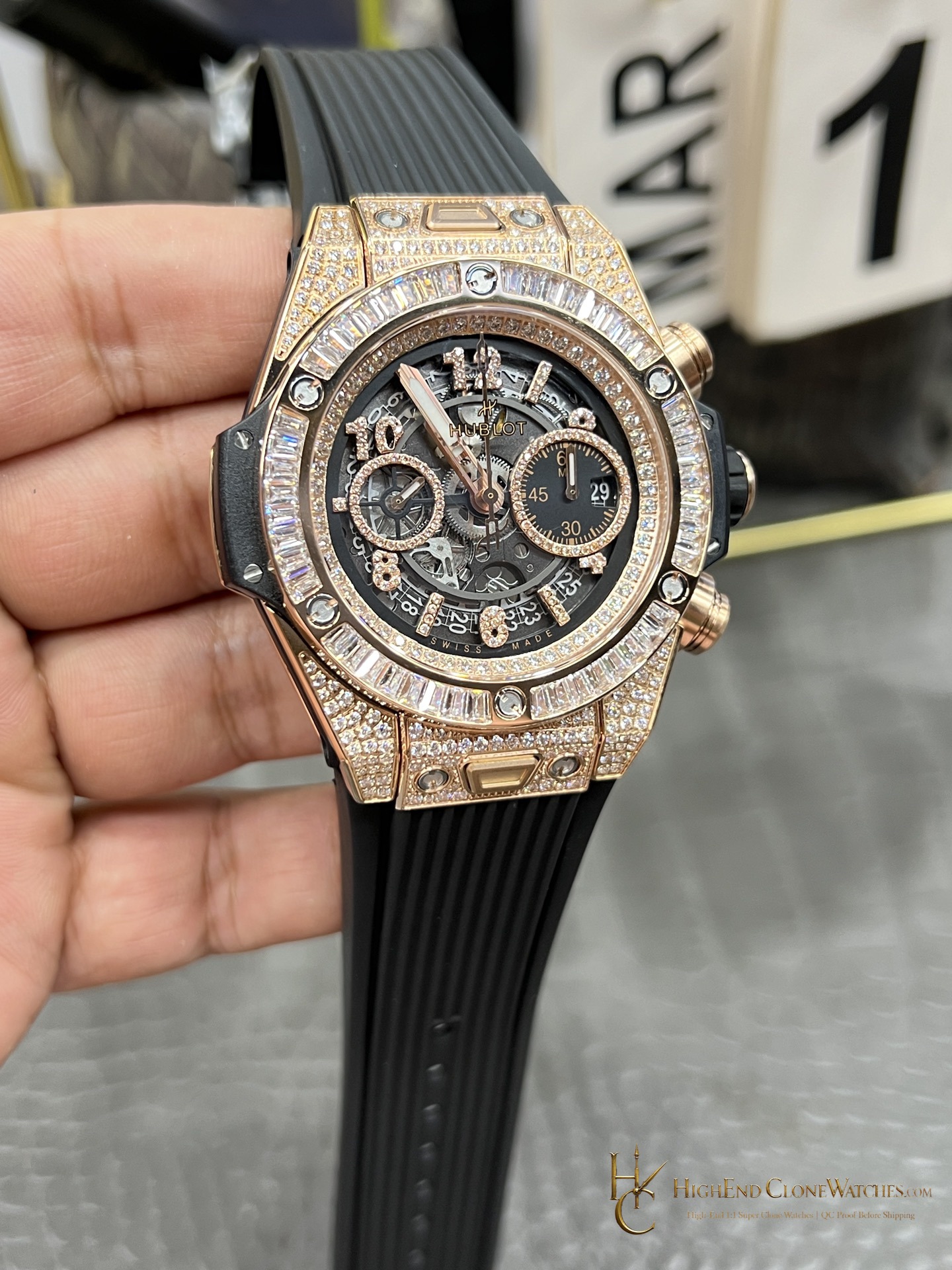 Hublot Big Bang Unico King Gold Jewellery 42 mm 441.OX.1181.RX.0904 product view super clone watch