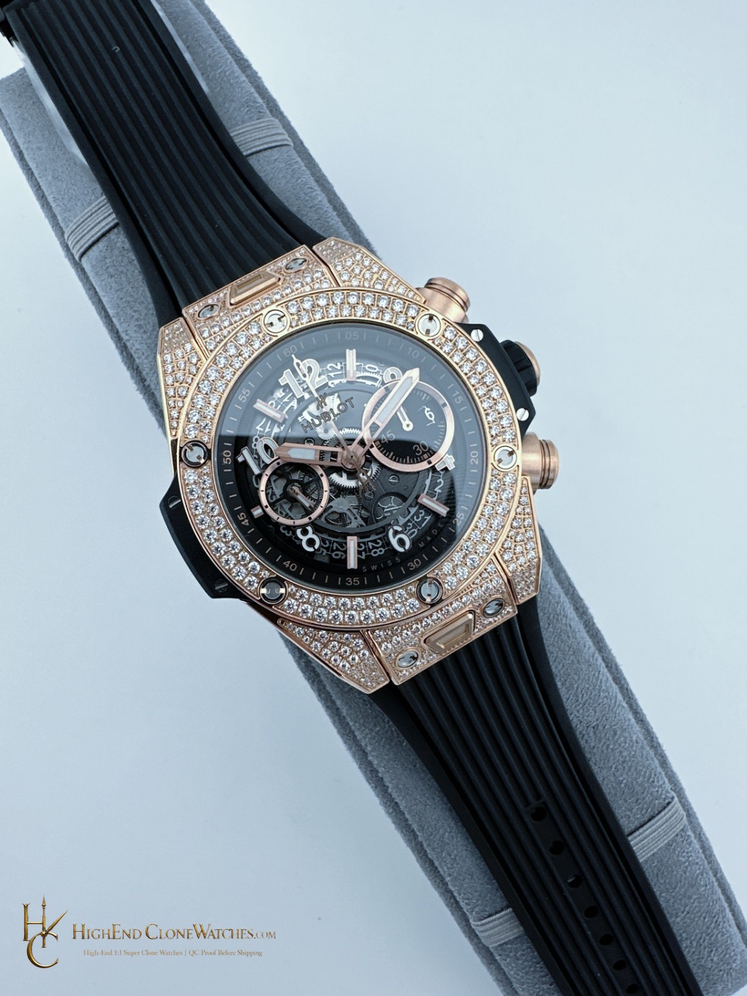 Hublot Big Bang Unico King Gold Pav 42 mm 441.OX.1181.RX.1704 product view super clone watch