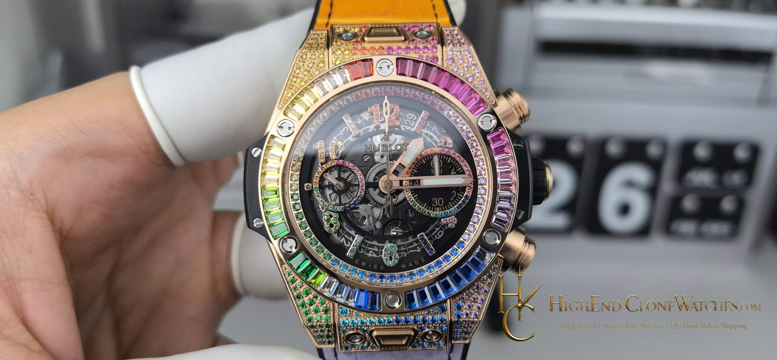 Hublot Big Bang Unico King Gold Rainbow 42mm 441.OX.1118.LR.0999 Super Clone Watch product view 2