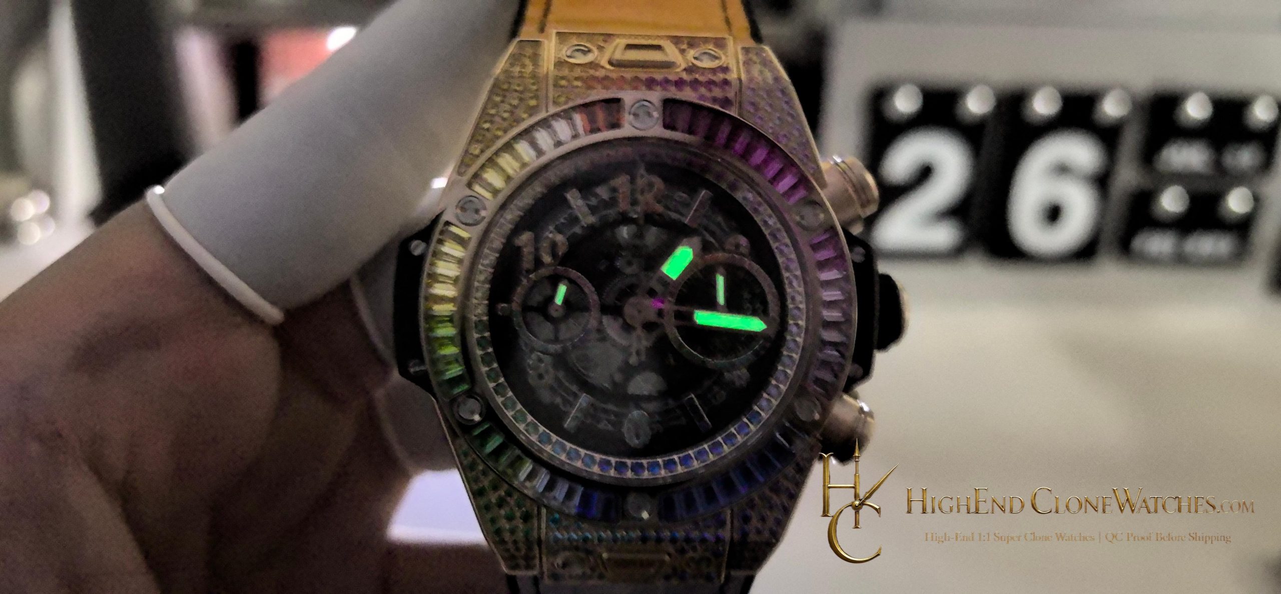 Hublot Big Bang Unico King Gold Rainbow 42mm 441.OX.1118.LR.0999 product view super clone watch