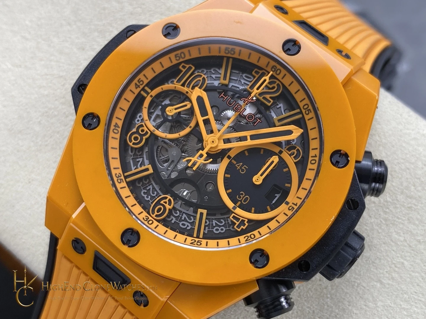 Hublot Big Bang Unico Orange Ceramic 42mm 441.CU.5910.RX Super Clone Watch product view 3