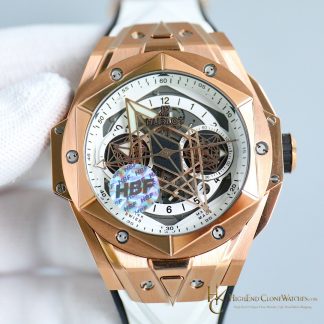Hublot Big Bang Unico Sang Bleu II 45mm KING GOLD WHITE 418.OX.2001.RX.MXM20 product view super clone watch