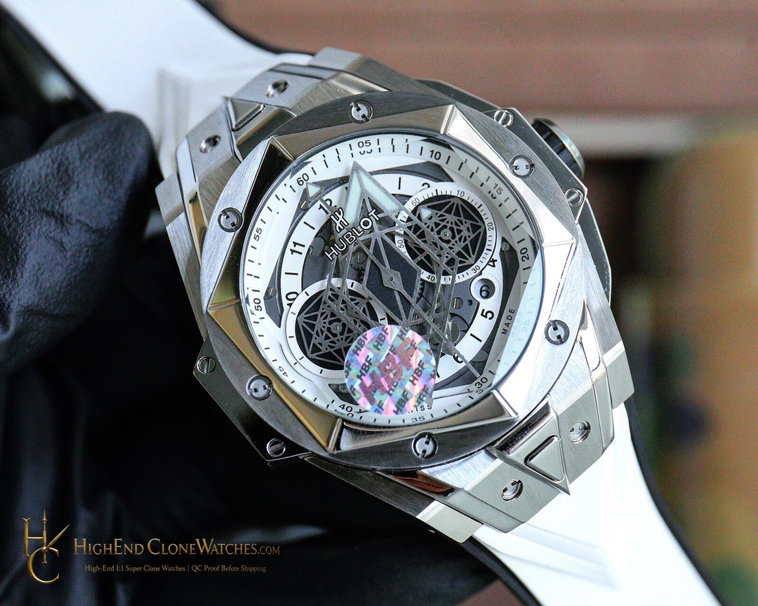 Hublot Big Bang Unico Sang Bleu II 45mm TITANIUM WHITE 418.NX.2001.RX.MXM20 product view super clone watch
