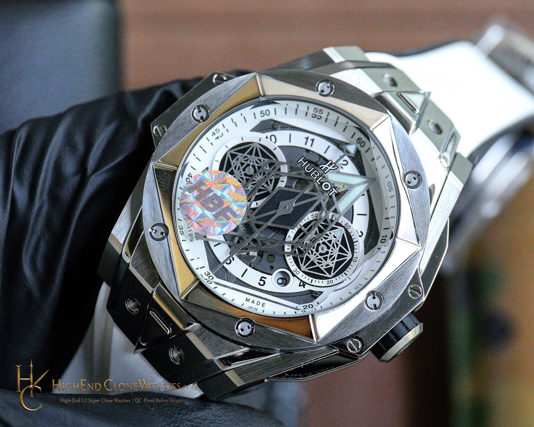 Hublot Big Bang Unico Sang Bleu II 45mm TITANIUM WHITE 418.NX.2001.RX.MXM20 product view super clone watch
