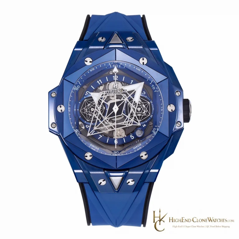 Hublot Big Bang Unico Sang Bleu II Blue Ceramic 45mm 418.EX.5107.RX.MXM21 product view super clone watch