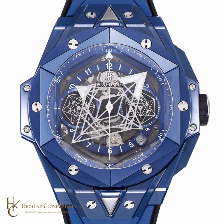 Hublot Big Bang Unico Sang Bleu II Blue Ceramic 45mm 418.EX.5107.RX.MXM21 product view super clone watch