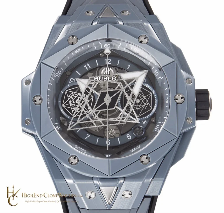 Hublot Big Bang Unico Sang Bleu II Grey Ceramic 45mm 418.FX.8007.RX.MXM21 product view super clone watch
