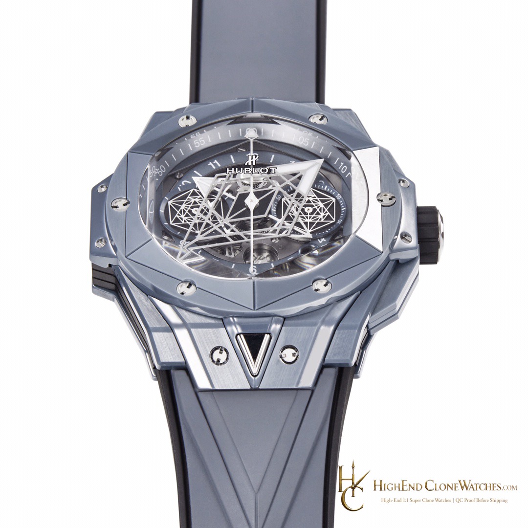 Hublot Big Bang Unico Sang Bleu II Grey Ceramic 45mm 418.FX.8007.RX.MXM21 product view super clone watch