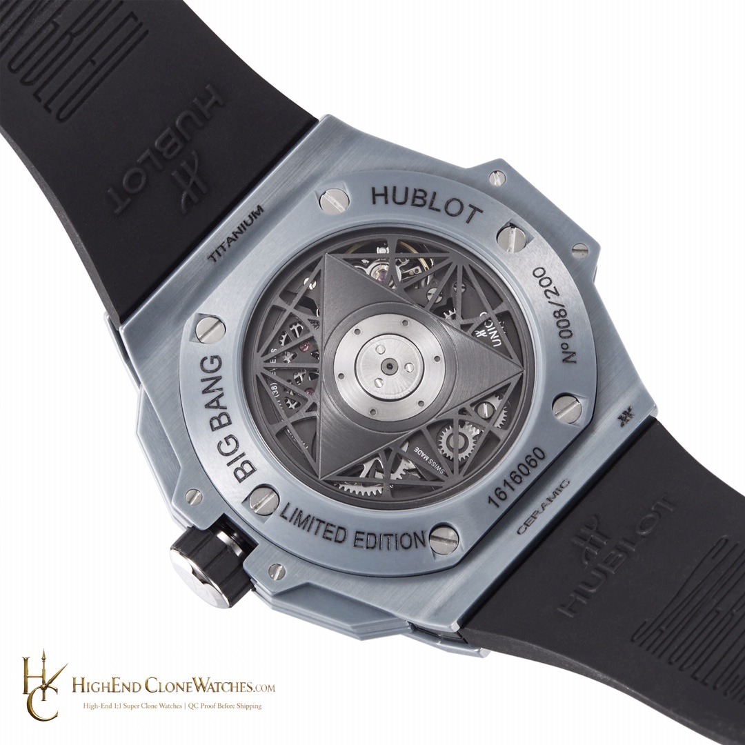 Hublot Big Bang Unico Sang Bleu II Grey Ceramic 45mm 418.FX.8007.RX.MXM21 product view super clone watch