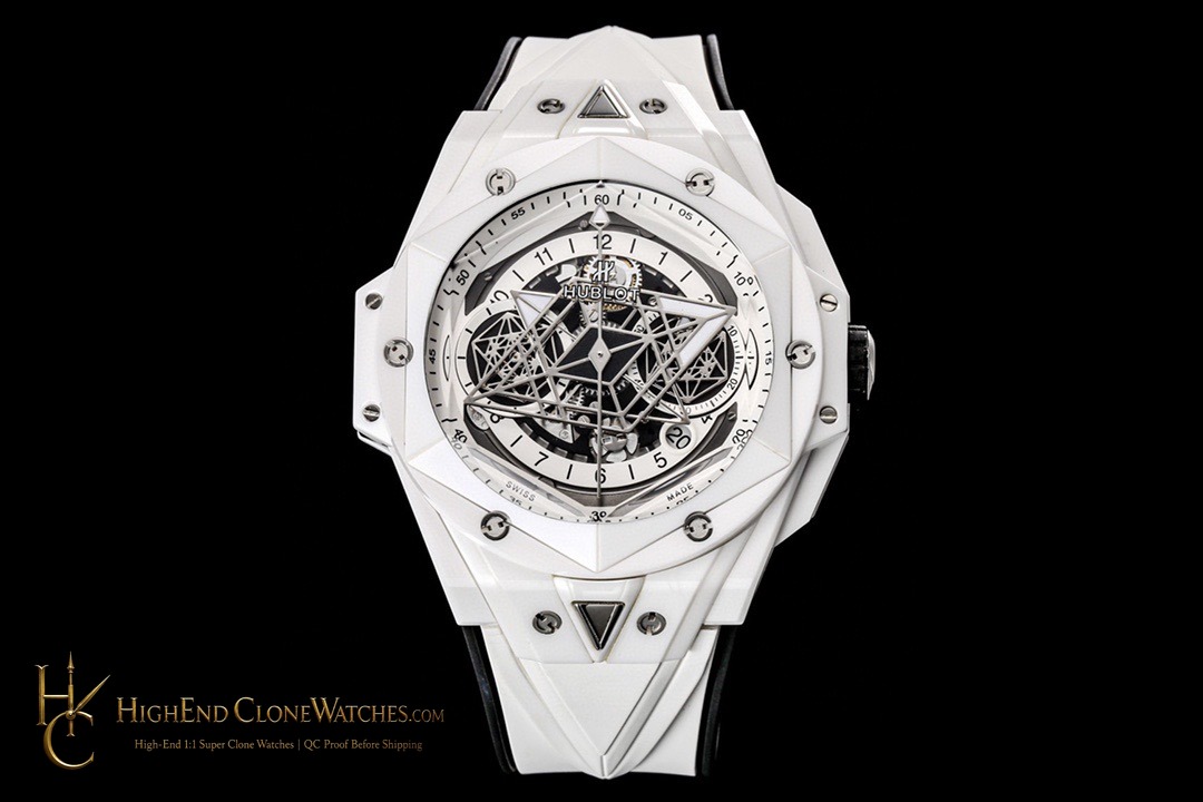 Hublot Big Bang Unico Sang Bleu II White Ceramic 45mm 418.HX.2001.RX.MXM21 product view super clone watch