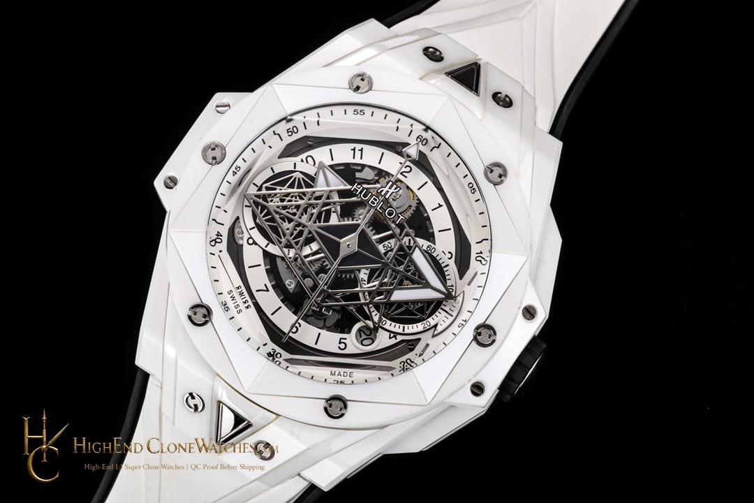 Hublot Big Bang Unico Sang Bleu II White Ceramic 45mm 418.HX.2001.RX.MXM21 product view super clone watch