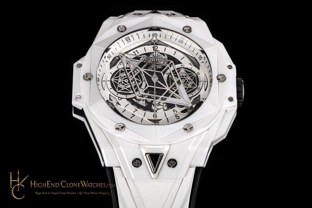 Hublot Big Bang Unico Sang Bleu II White Ceramic 45mm 418.HX.2001.RX.MXM21 product view super clone watch