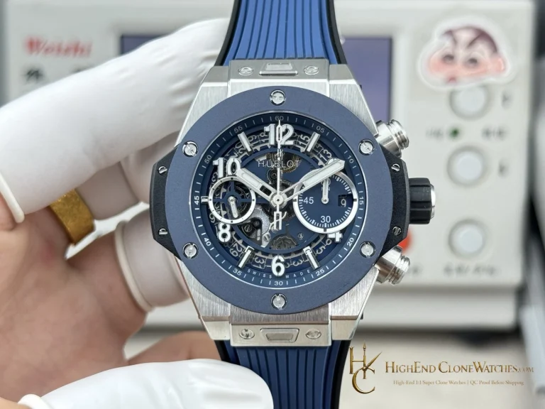 Hublot Big Bang Unico Titanium Blue Ceramic 42mm 441.NL.5171.RX product view super clone watch