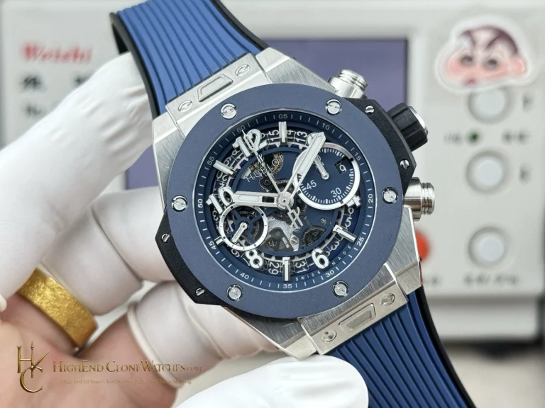 Hublot Big Bang Unico Titanium Blue Ceramic 42mm 441.NL.5171.RX product view super clone watch