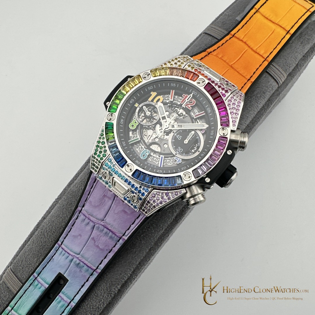 Hublot Big Bang Unico Titanium Rainbow 42mm 441.NX.1117.LR.0999 product view super clone watch
