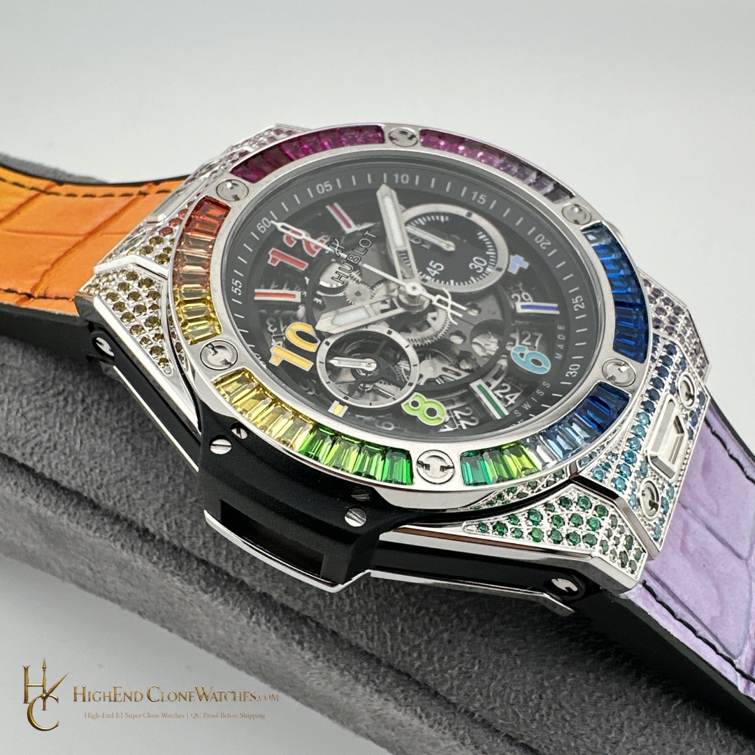 Hublot Big Bang Unico Titanium Rainbow 42mm 441.NX.1117.LR.0999 product view super clone watch