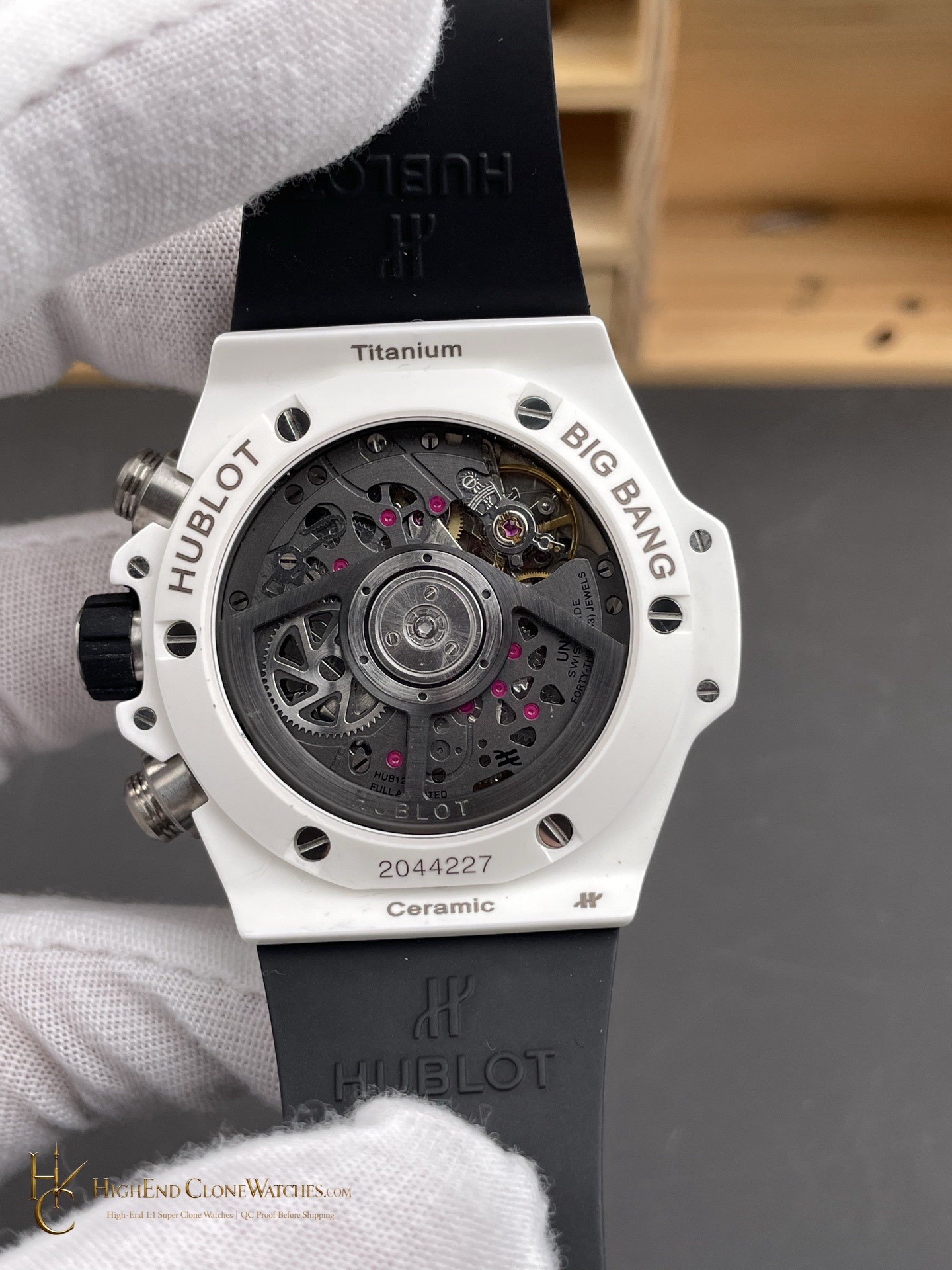 Hublot Big Bang Unico White Ceramic 42mm 441.HX.1171.RX product view super clone watch