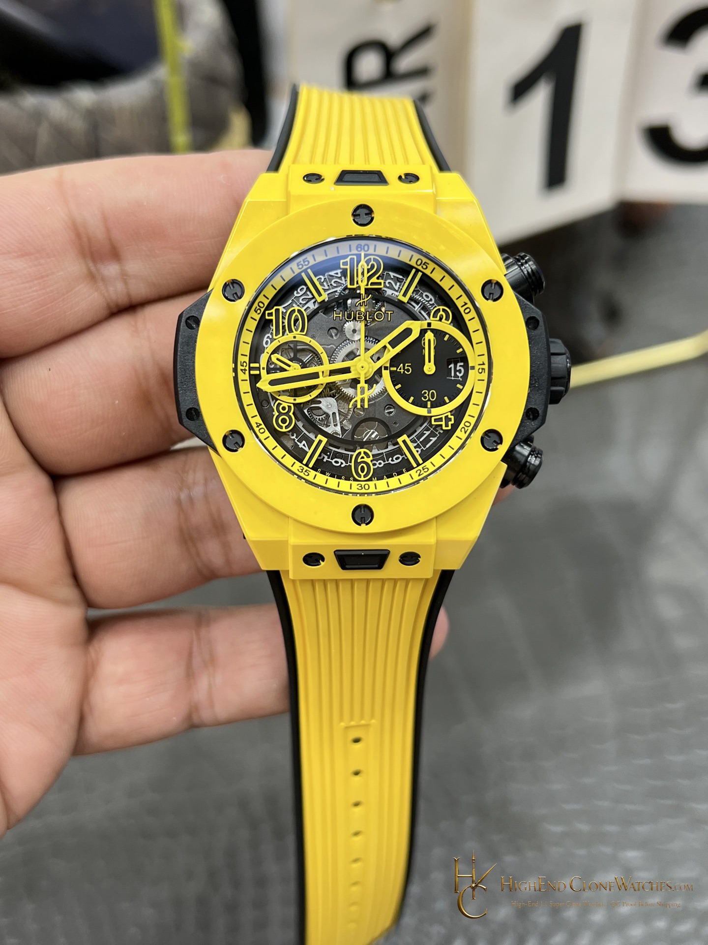 Hublot Big Bang Unico Yellow Magic 42mm 441.CY.471Y.RX product view super clone watch
