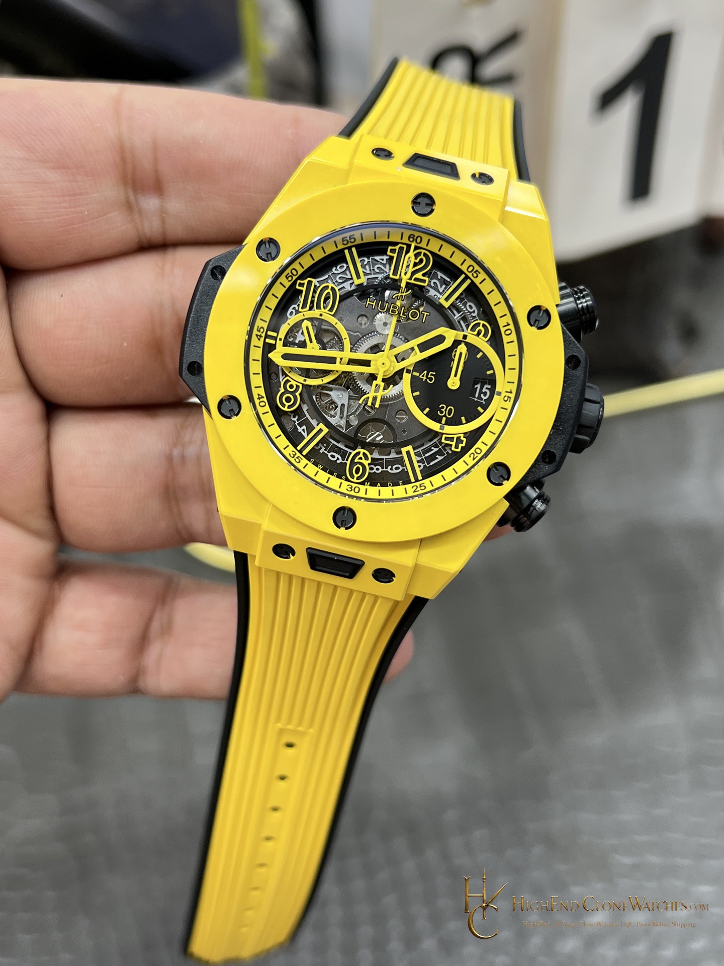 Hublot Big Bang Unico Yellow Magic 42mm 441.CY.471Y.RX product view super clone watch