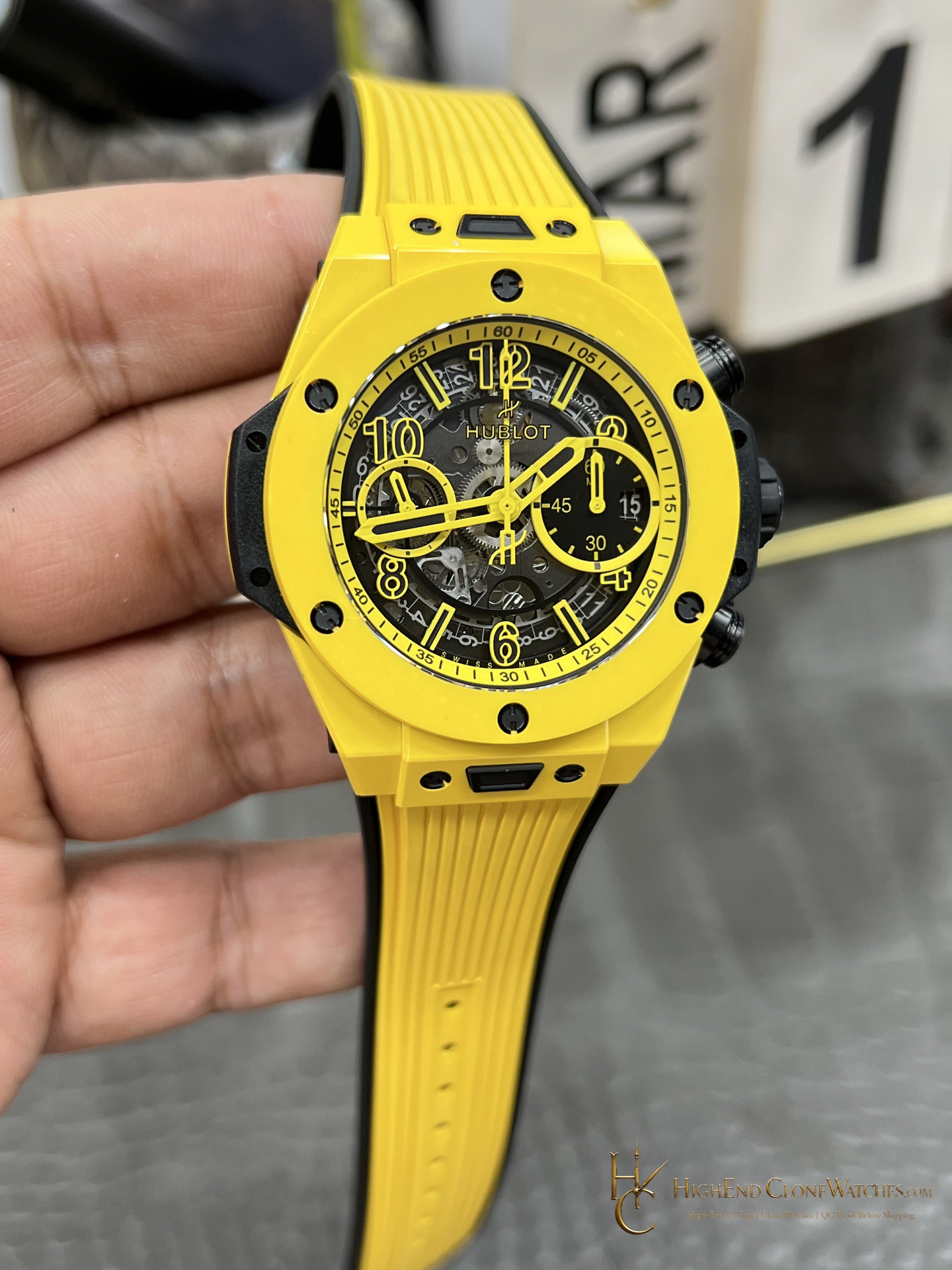 Hublot Big Bang Unico Yellow Magic 42mm 441.CY.471Y.RX product view super clone watch