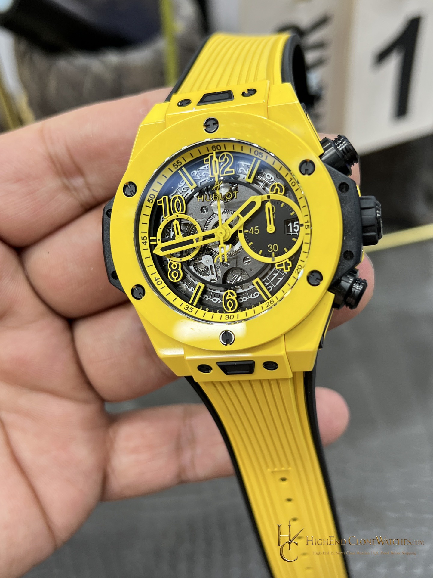 Hublot Big Bang Unico Yellow Magic 42mm 441.CY.471Y.RX product view super clone watch