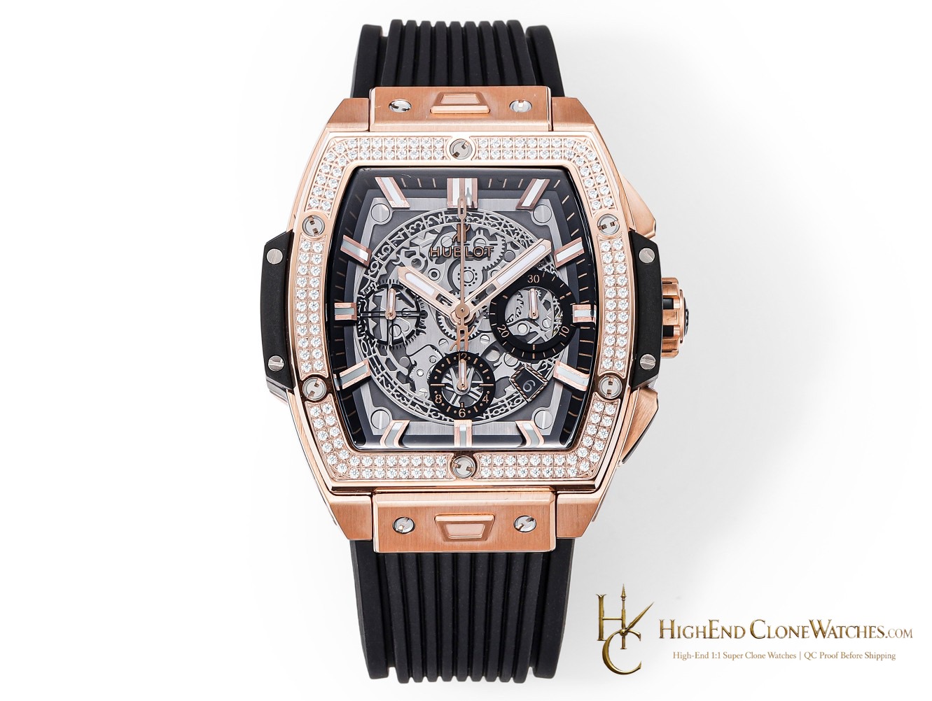Hublot Spirit of Big Bang Rose Gold Diamonds 642.OX.0180.RX.1104 product view super clone watch