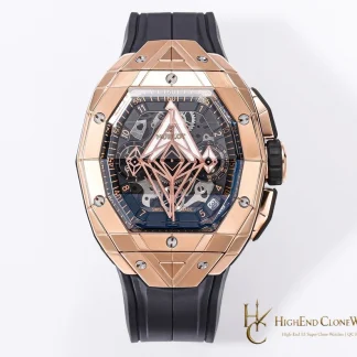Hublot Spirit of Big Bang Sang Bleu Rose Gold Blue 648.OX.0151.RX.MXM24 product view super clone watch
