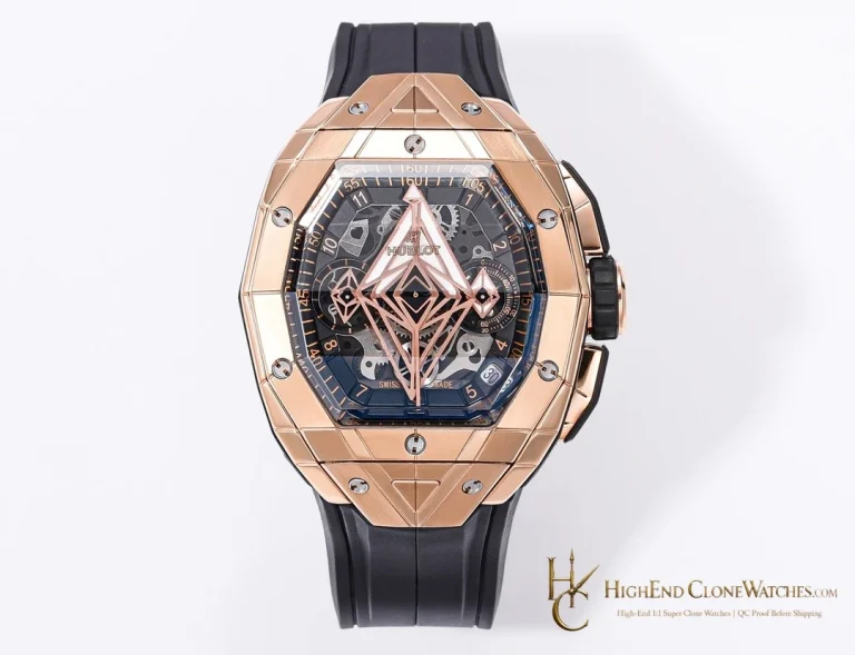 Hublot Spirit of Big Bang Sang Bleu Rose Gold Blue 648.OX.0151.RX.MXM24 product view super clone watch