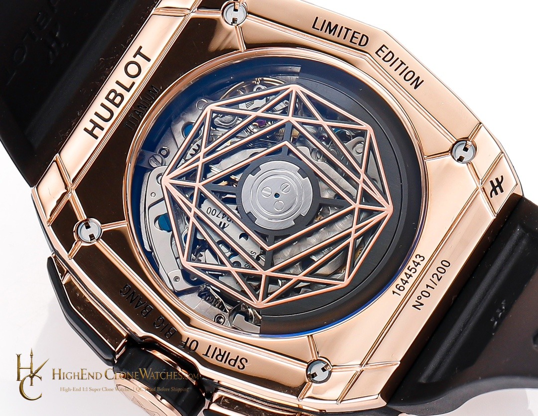 Hublot Spirit of Big Bang Sang Bleu Rose Gold Blue 648.OX.0151.RX.MXM24 product view super clone watch