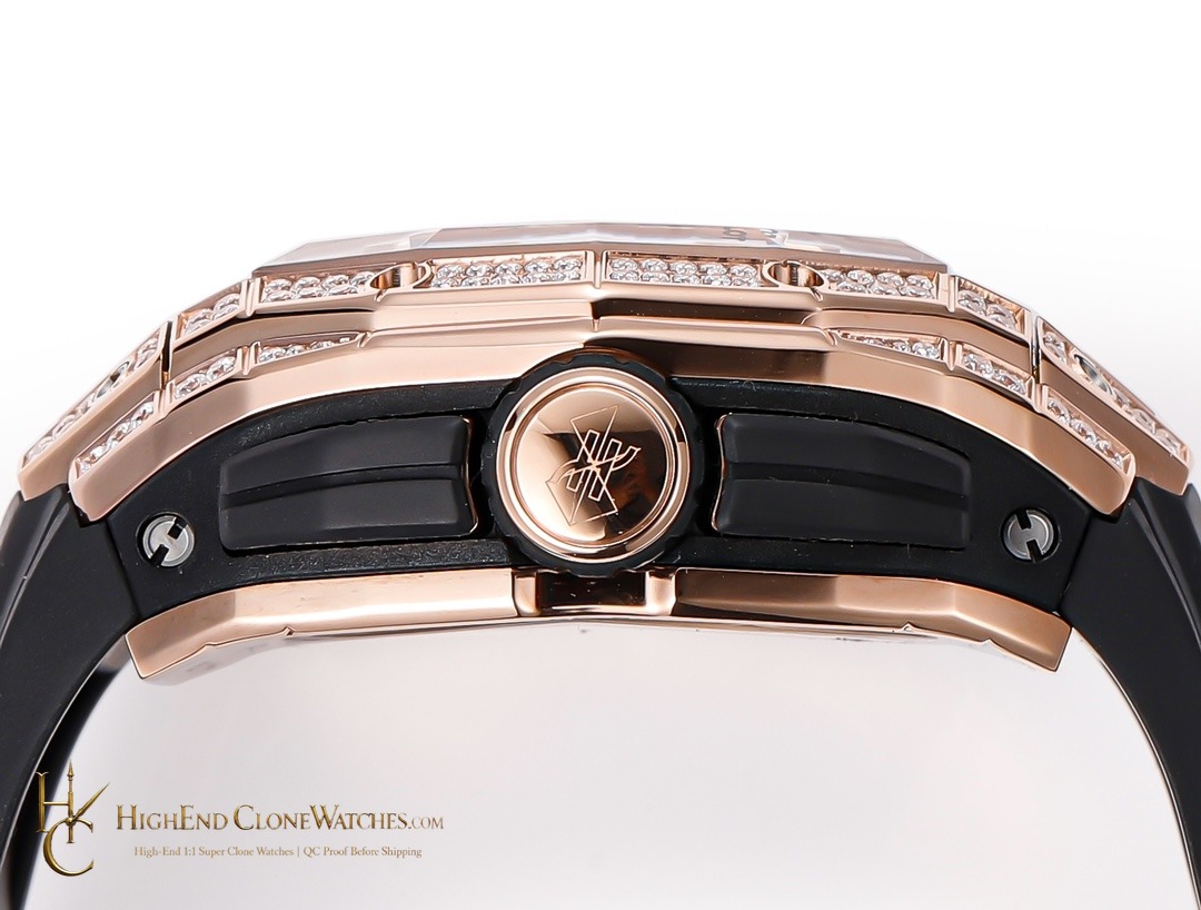 Hublot Spirit of Big Bang Sang Bleu Rose Gold Pav 648.OX.0108.RX.1604.MXM23 product view super clone watch