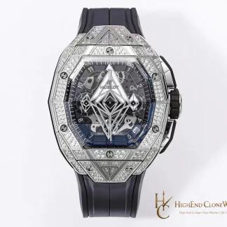 Hublot Spirit of Big Bang Sang Bleu Titanium Pav 648.NX.0107.RX.1604.MXM23 product view super clone watch