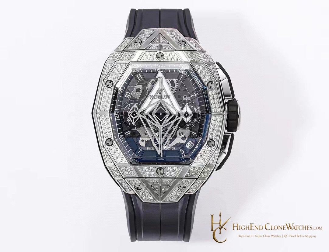 Hublot Spirit of Big Bang Sang Bleu Titanium Pav 648.NX.0107.RX.1604.MXM23 product view super clone watch