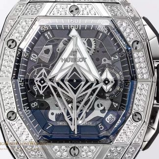 Hublot Spirit of Big Bang Sang Bleu Titanium Pav 648.NX.0107.RX.1604.MXM23 product view super clone watch