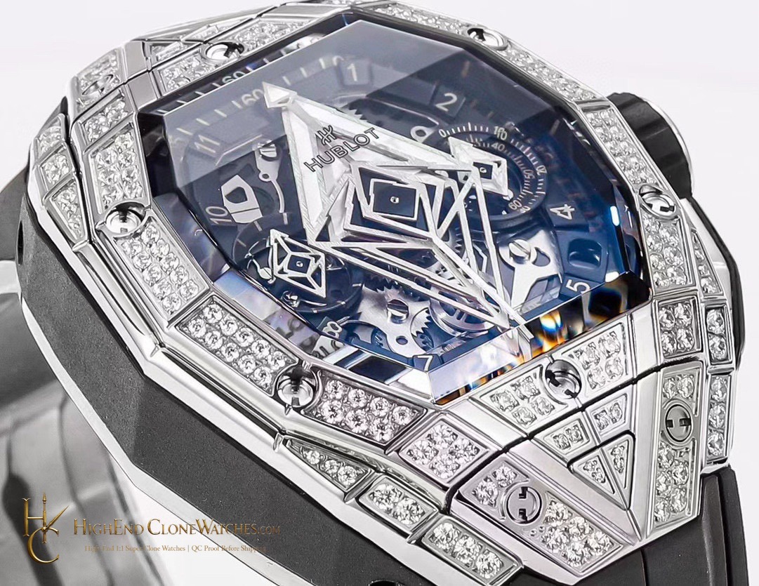 Hublot Spirit of Big Bang Sang Bleu Titanium Pav 648.NX.0107.RX.1604.MXM23 product view super clone watch