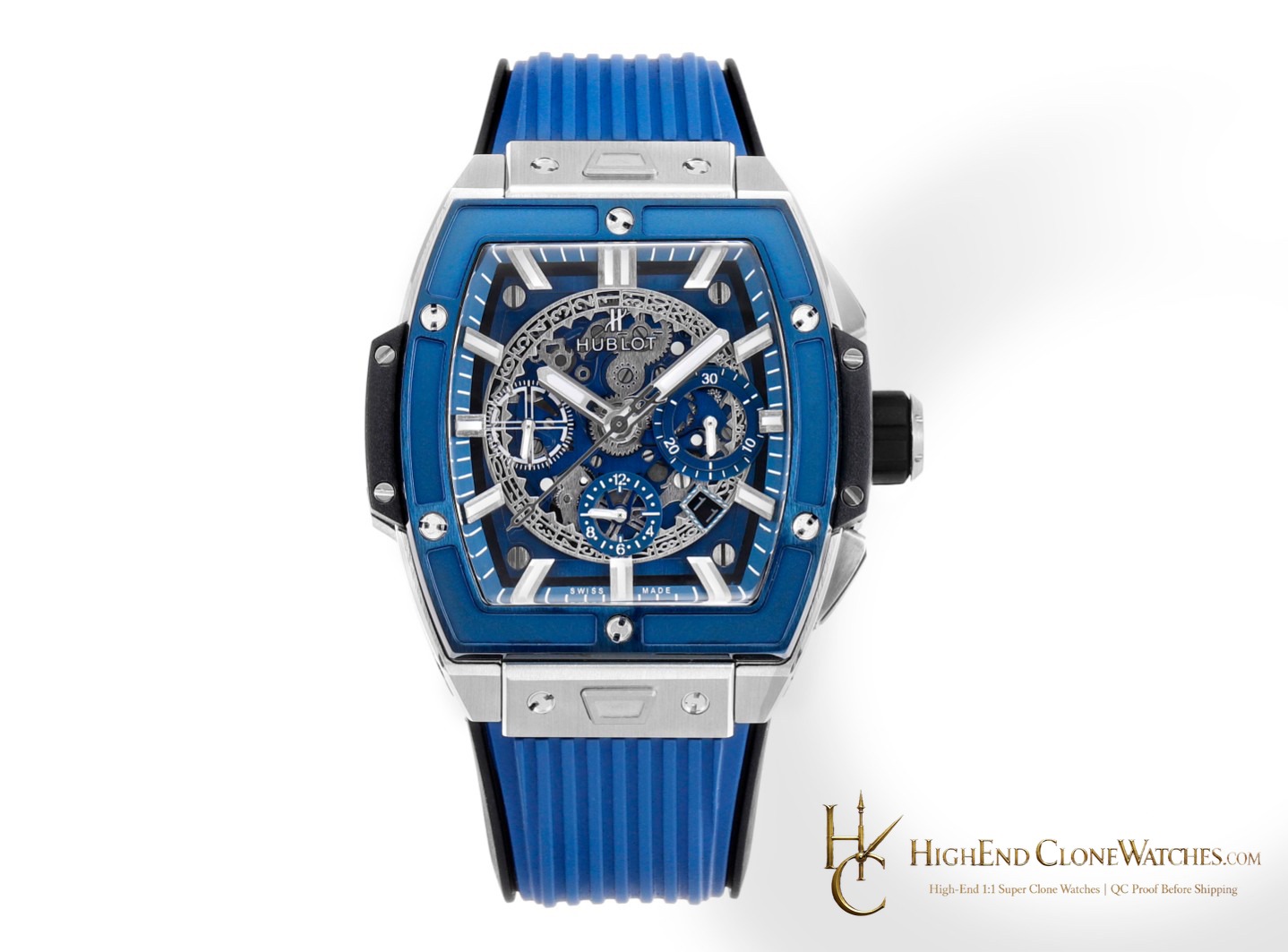 Hublot Spirit of Big Bang Titanium Blue Ceramic 42mm 642.NL.7170.RX product view super clone watch