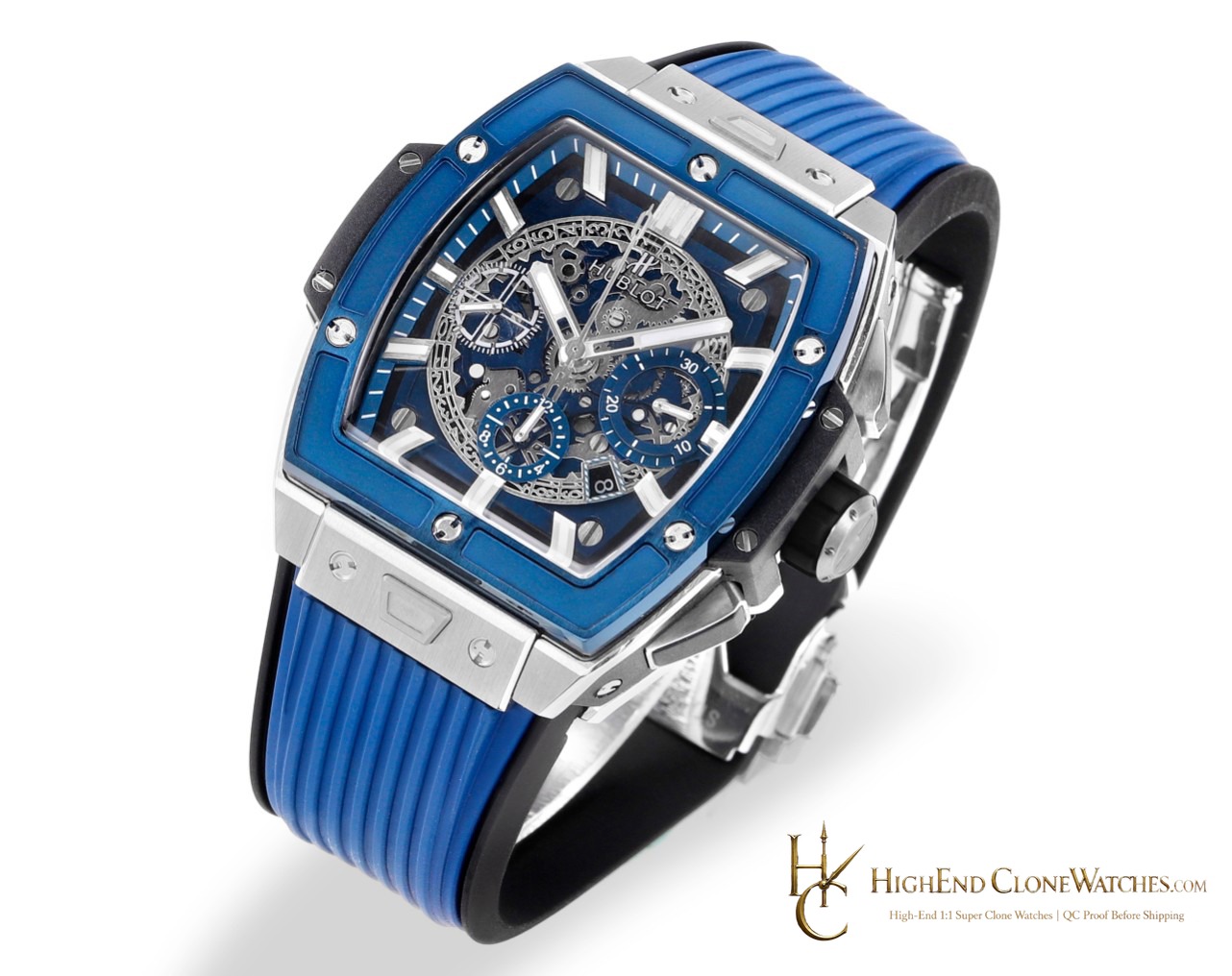 Hublot Spirit of Big Bang Titanium Blue Ceramic 42mm 642.NL.7170.RX product view super clone watch