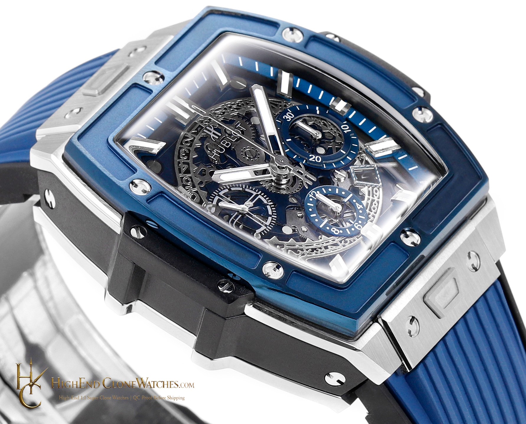 Hublot Spirit of Big Bang Titanium Blue Ceramic 42mm 642.NL.7170.RX product view super clone watch