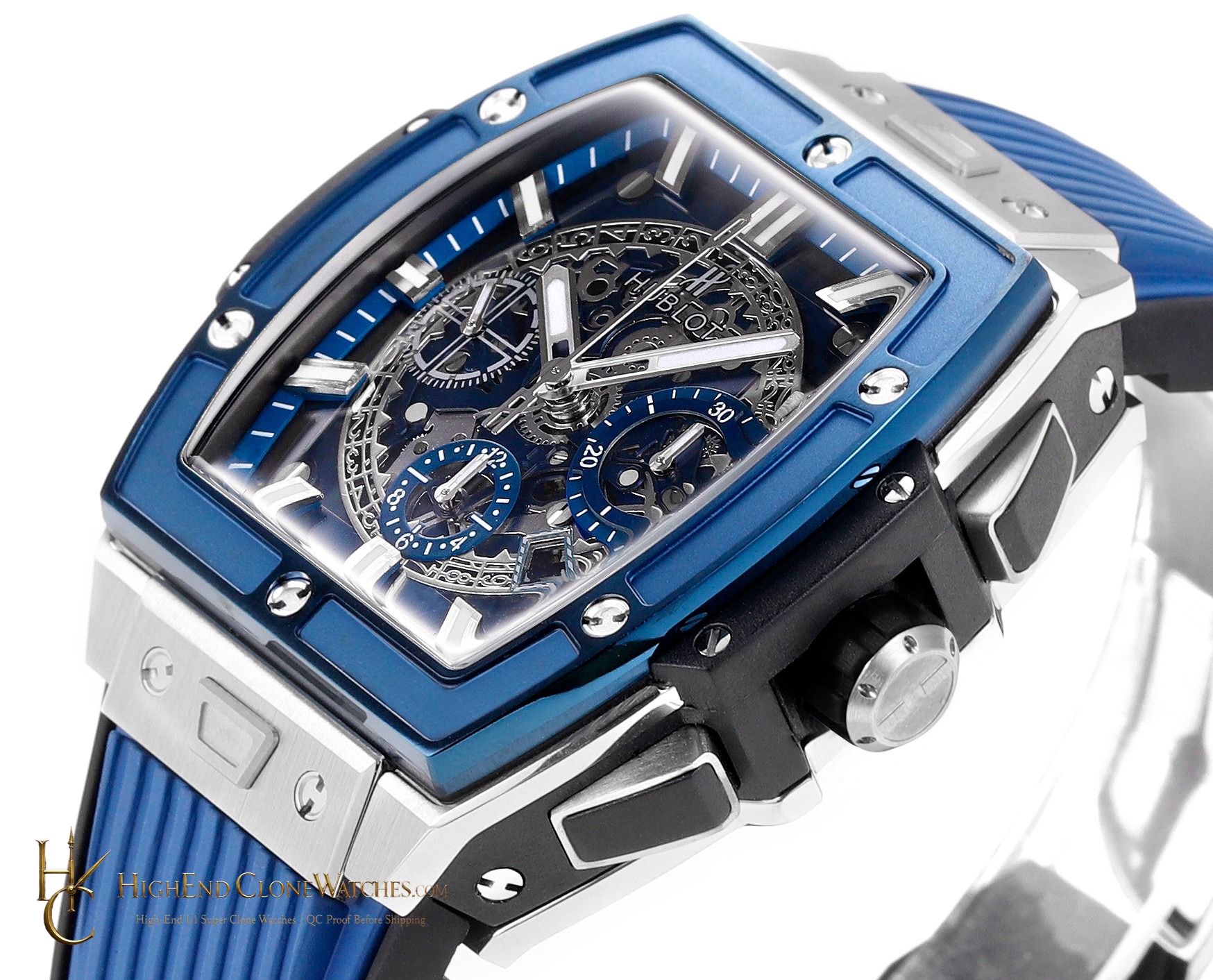 Hublot Spirit of Big Bang Titanium Blue Ceramic 42mm 642.NL.7170.RX product view super clone watch