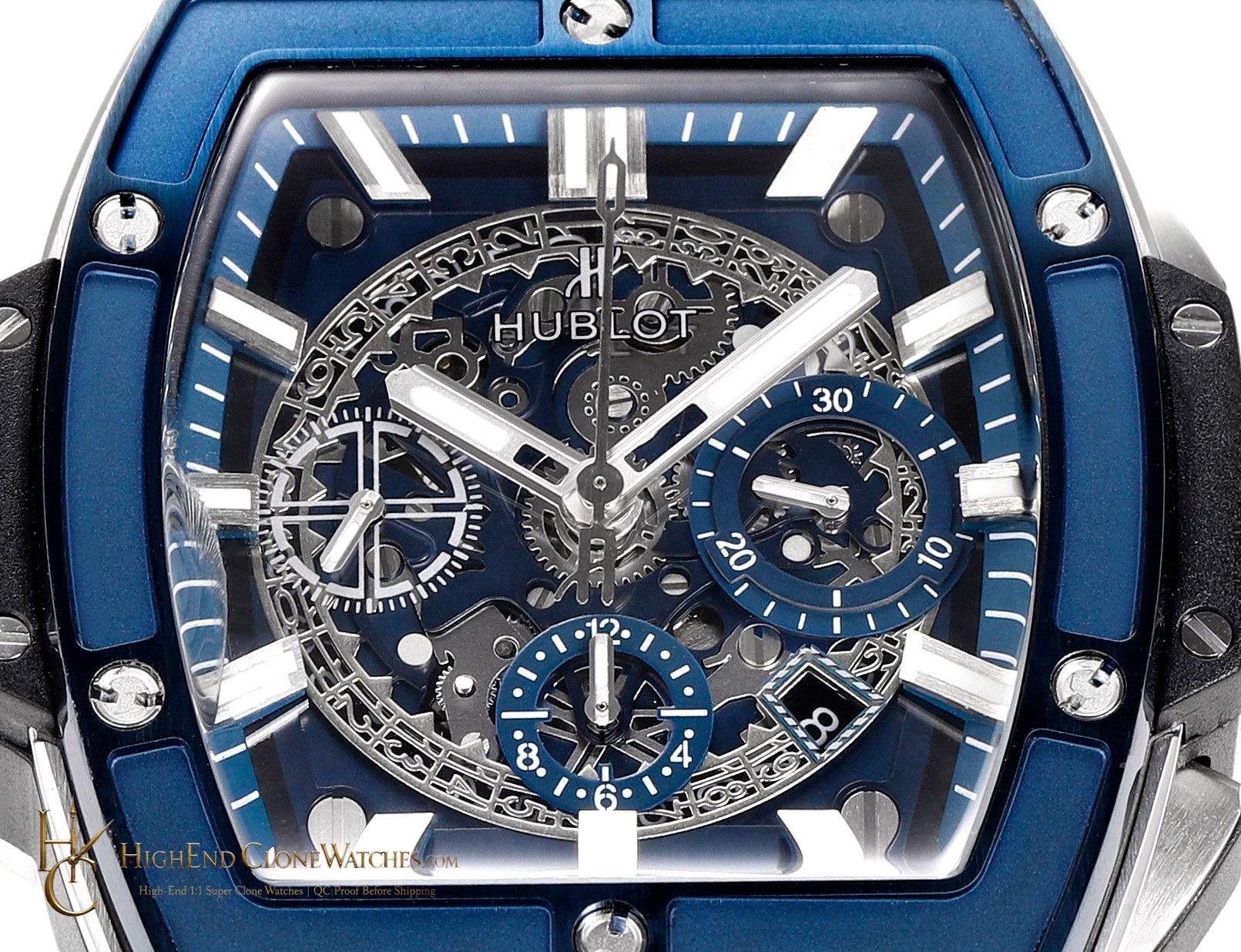 Hublot Spirit of Big Bang Titanium Blue Ceramic 42mm 642.NL.7170.RX product view super clone watch