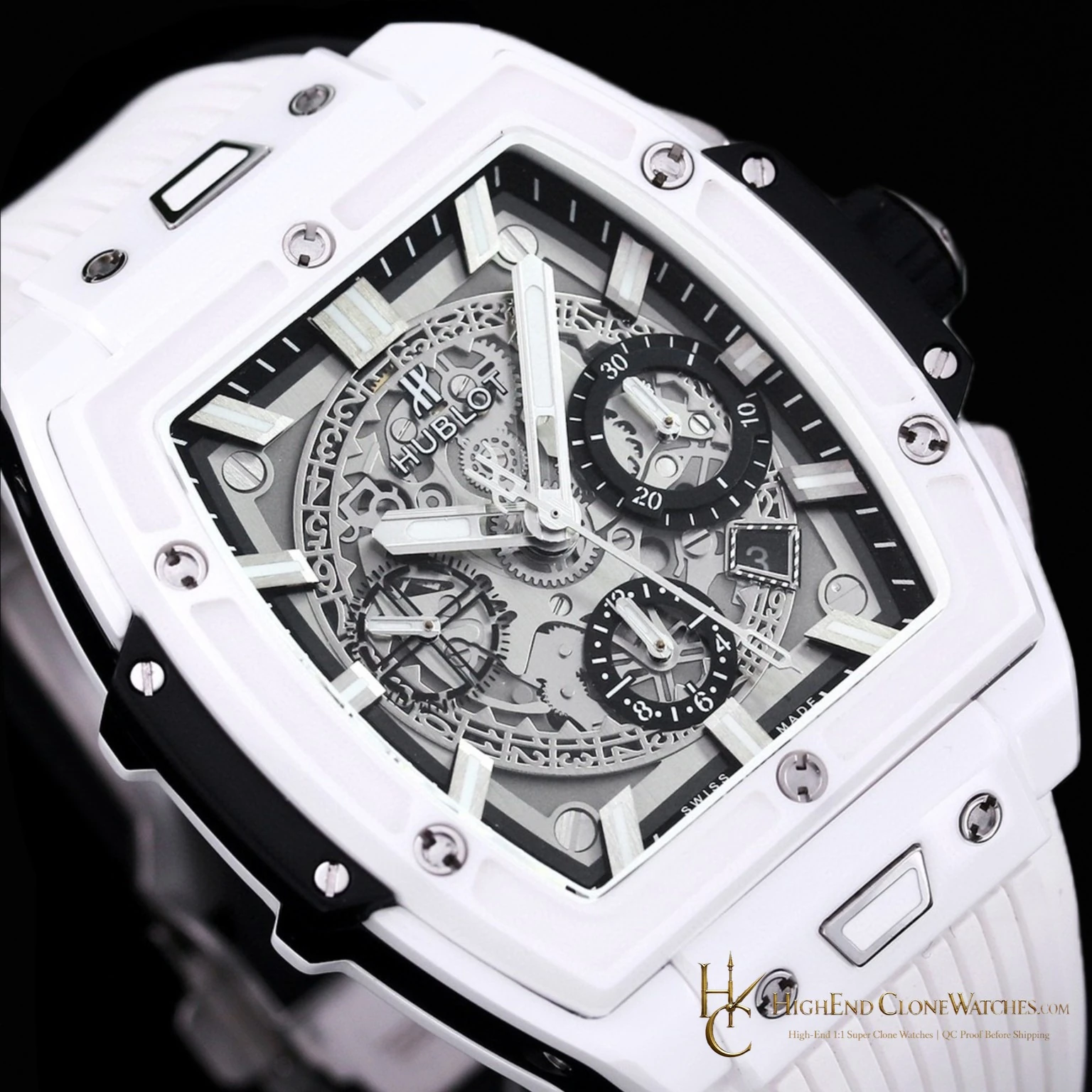 Hublot Spirit of Big Bang White Ceramic 642.HX.0170.RX product view super clone watch - product view 4