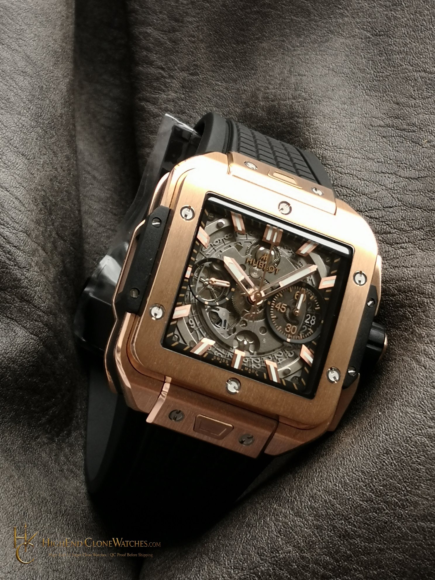 Hublot Square Bang Unico King Gold Ceramic 42mm 821.OM.0180.RX product view super clone watch