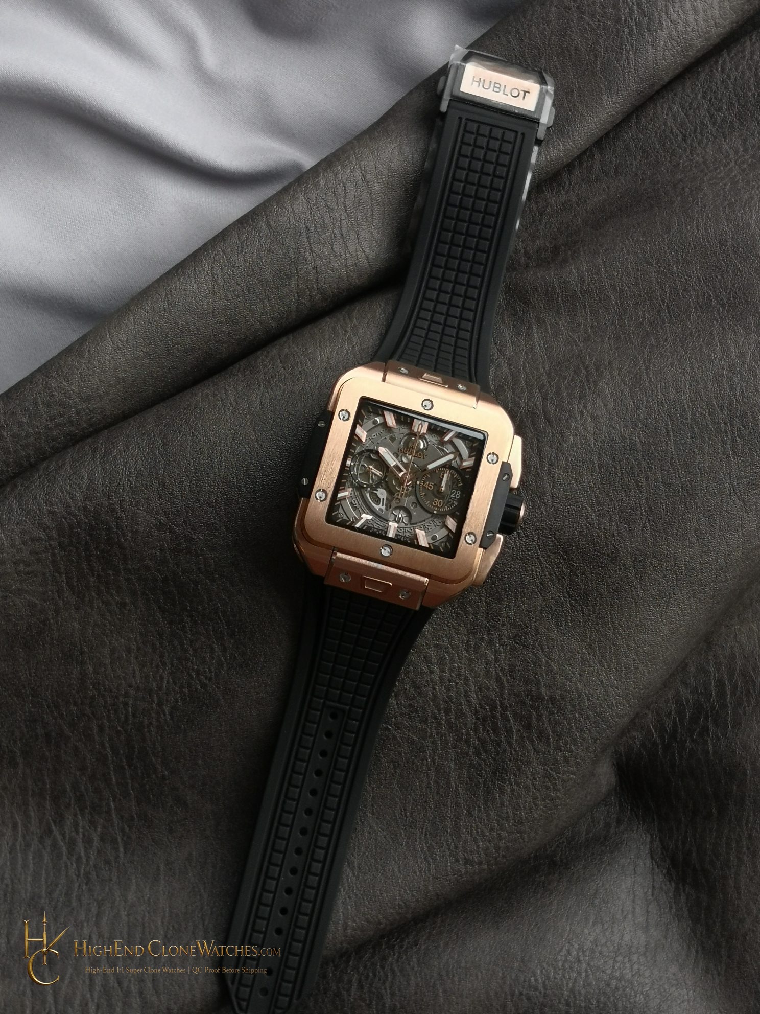 Hublot Square Bang Unico King Gold Ceramic 42mm 821.OM.0180.RX product view super clone watch