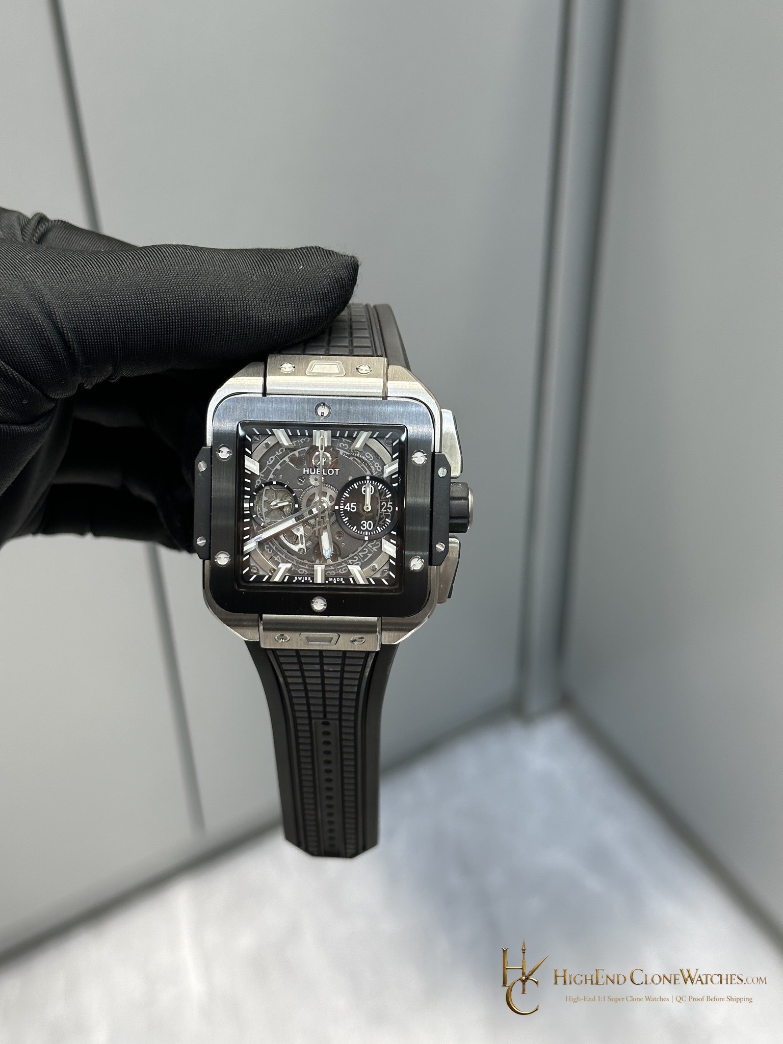 Hublot Square Bang Unico Titanium Ceramic 42mm 821.NM.0170.RX product view super clone watch