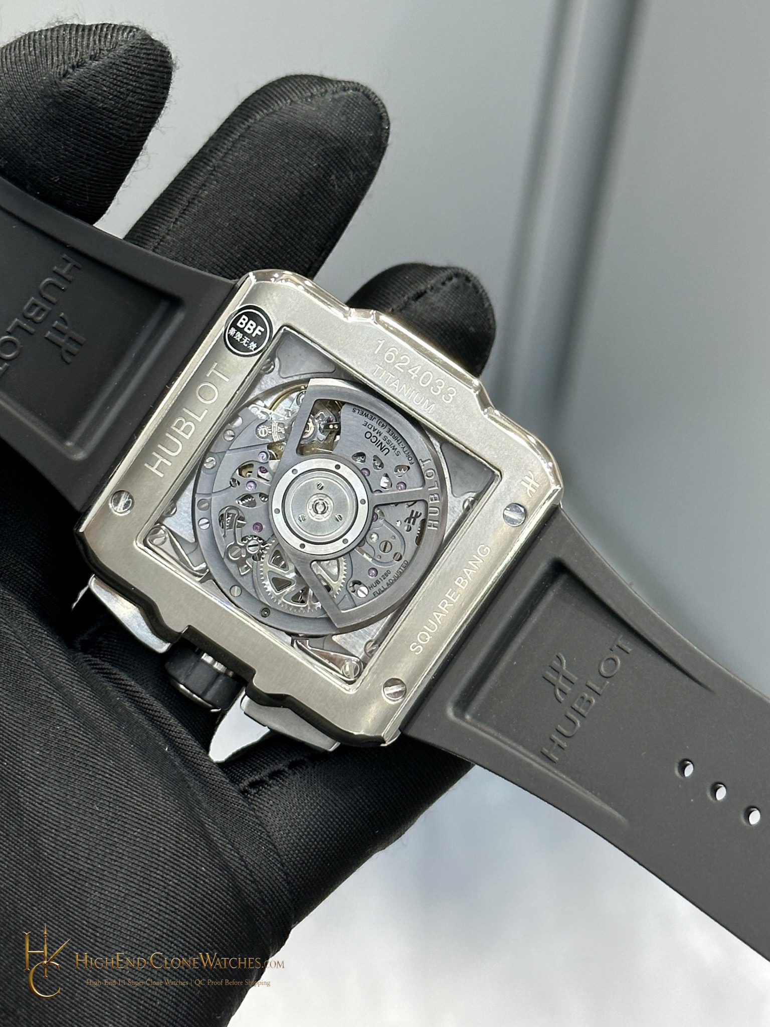 Hublot Square Bang Unico Titanium Ceramic 42mm 821.NM.0170.RX product view super clone watch