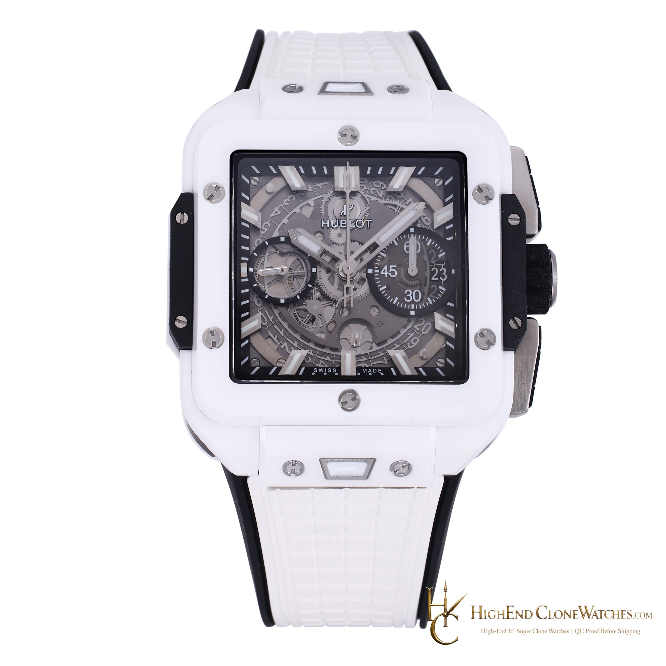 Hublot Square Bang Unico White Ceramic 42mm 821.HX.0170.RX product view super clone watch