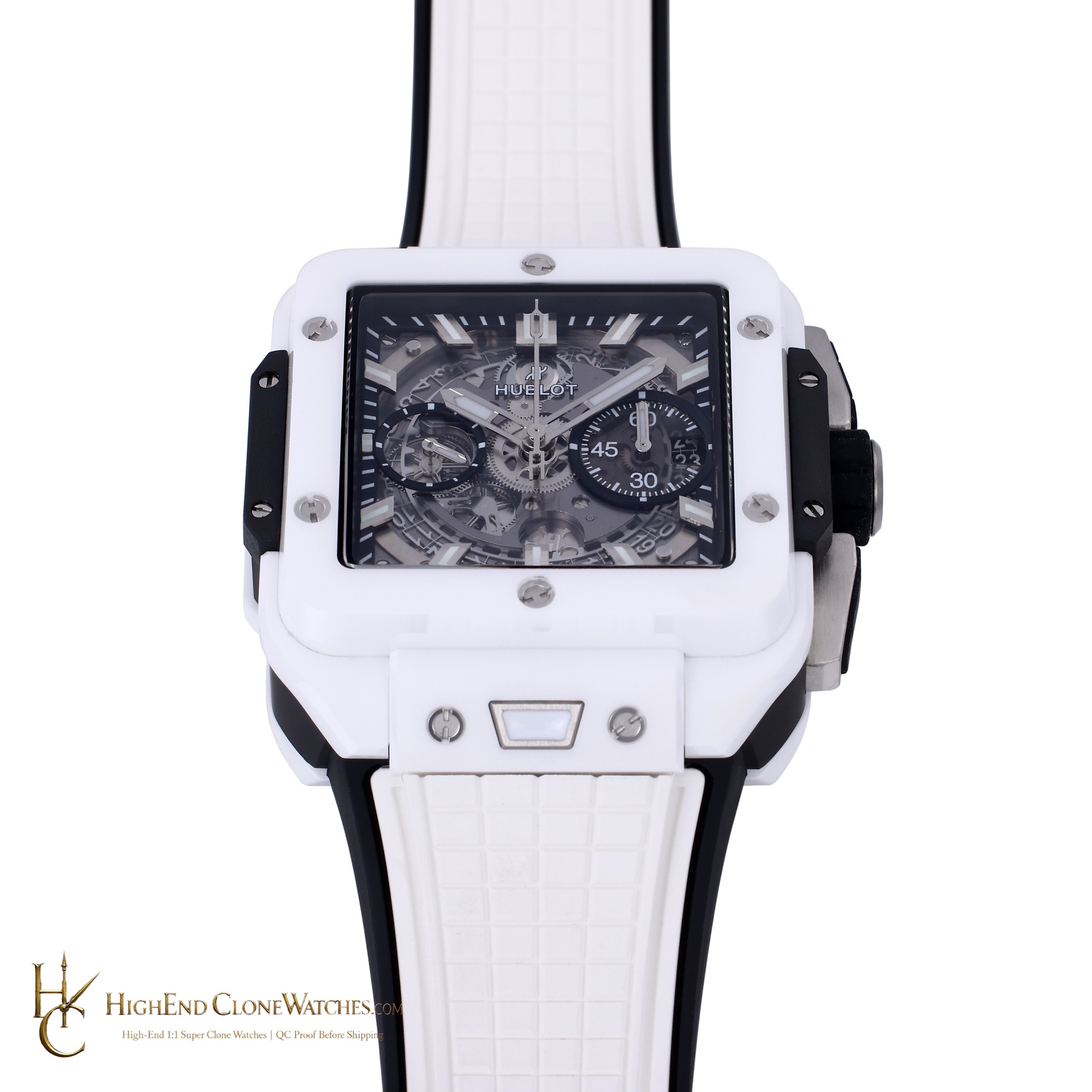 Hublot Square Bang Unico White Ceramic 42mm 821.HX.0170.RX product view super clone watch