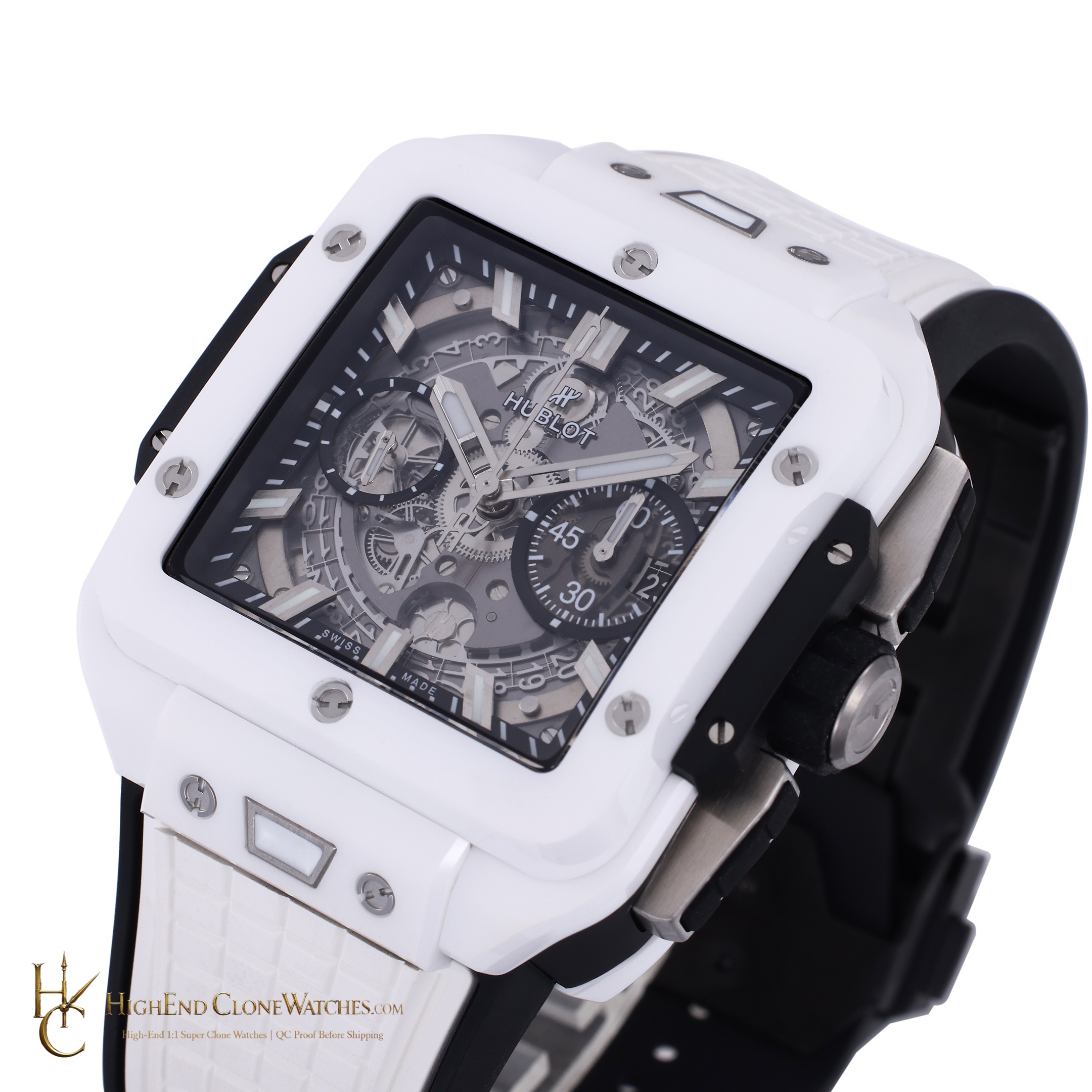 Hublot Square Bang Unico White Ceramic 42mm 821.HX.0170.RX product view super clone watch