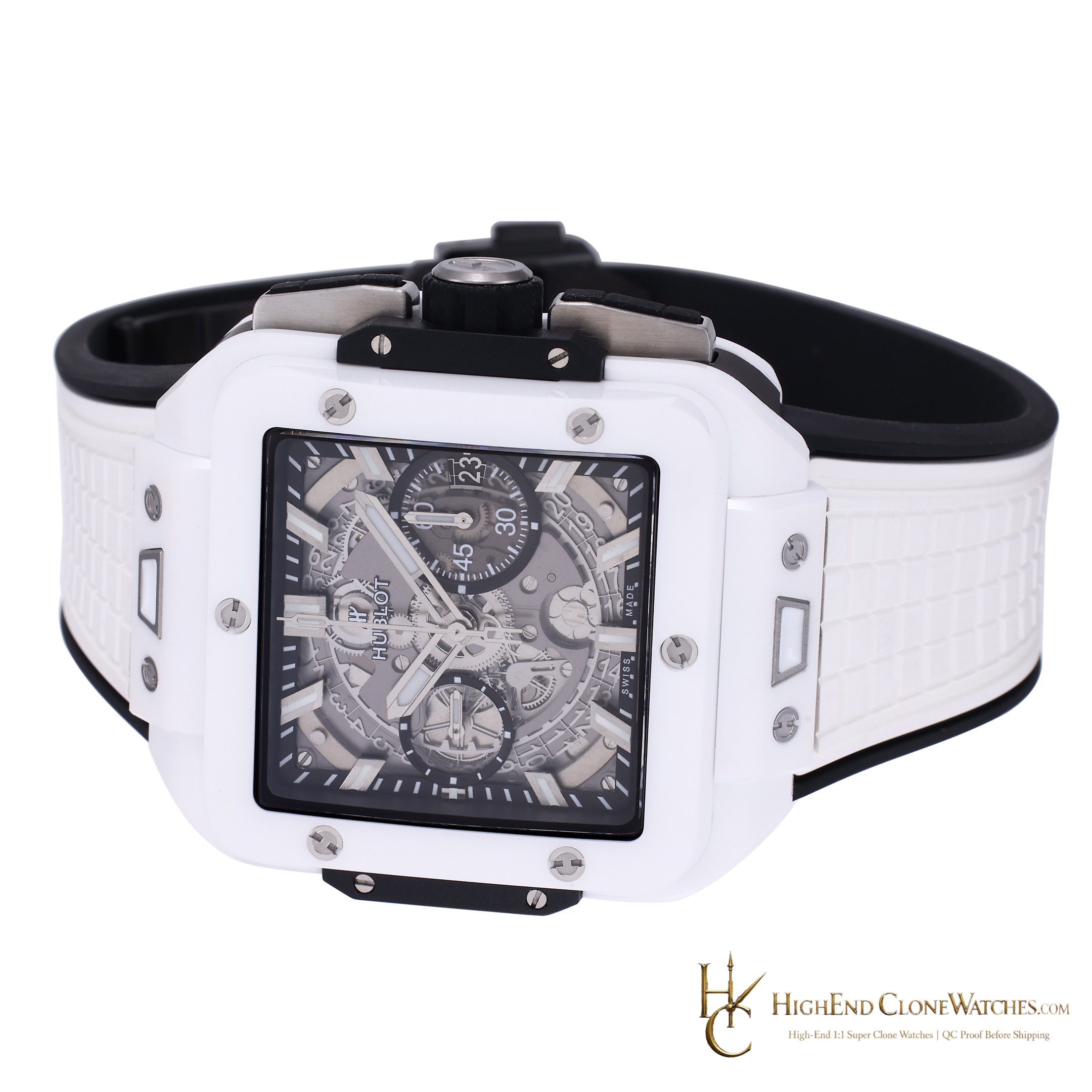 Hublot Square Bang Unico White Ceramic 42mm 821.HX.0170.RX product view super clone watch