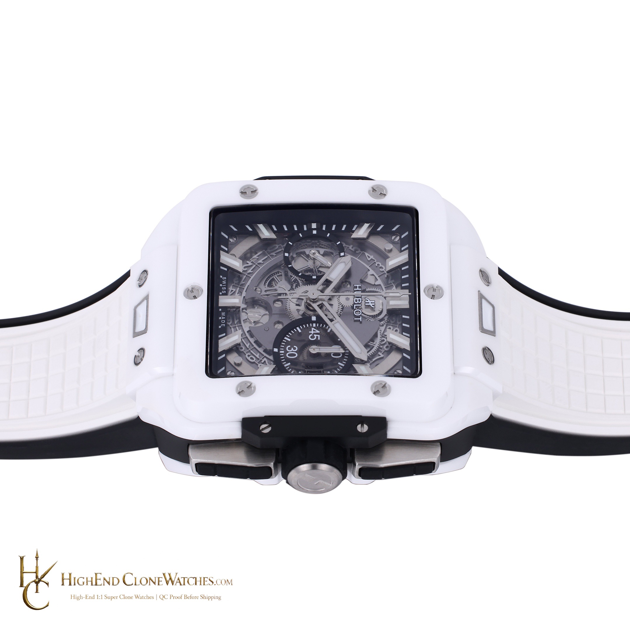 Hublot Square Bang Unico White Ceramic 42mm 821.HX.0170.RX product view super clone watch