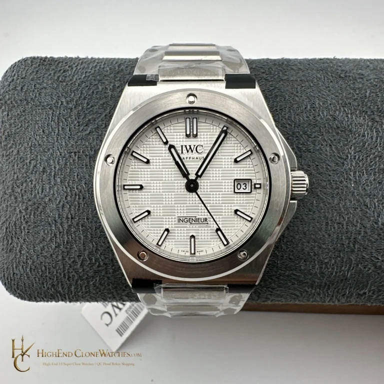IWC IW328902 Ingenieur Automatic 40 Silver plated Dial super clone watch front view